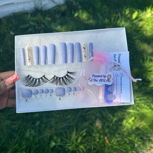 Purple Press On nails Press on toes